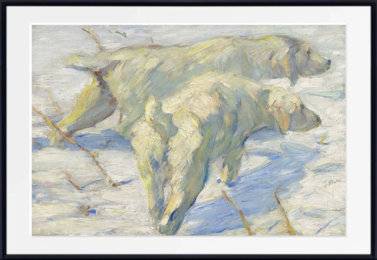 Franz Marc Print, Siberian Dogs in the Snow (1909)