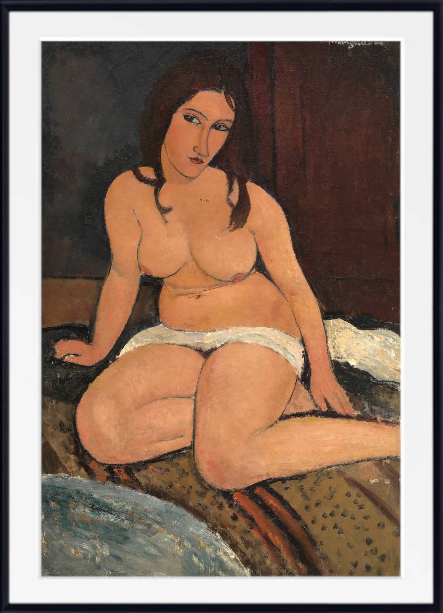 Amedeo Modigliani Fine Art Print :  Sitting Naked