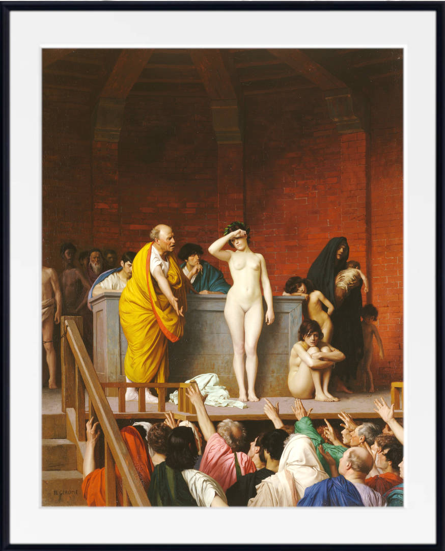 Jean-Léon Gérôme Fine Art Print : Slave Market in Ancient Rome