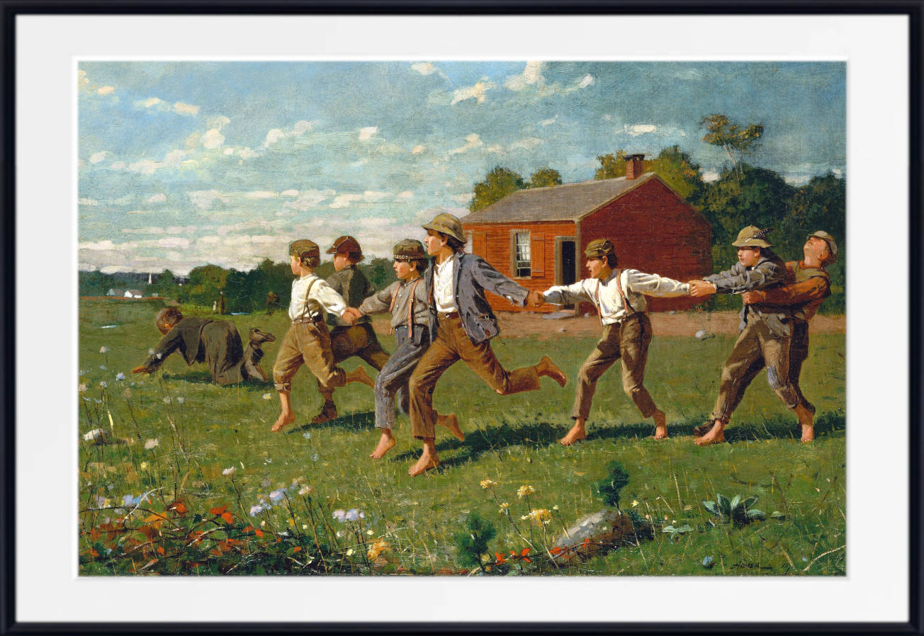 Winslow Homer Print, Snap the Whip (1872)