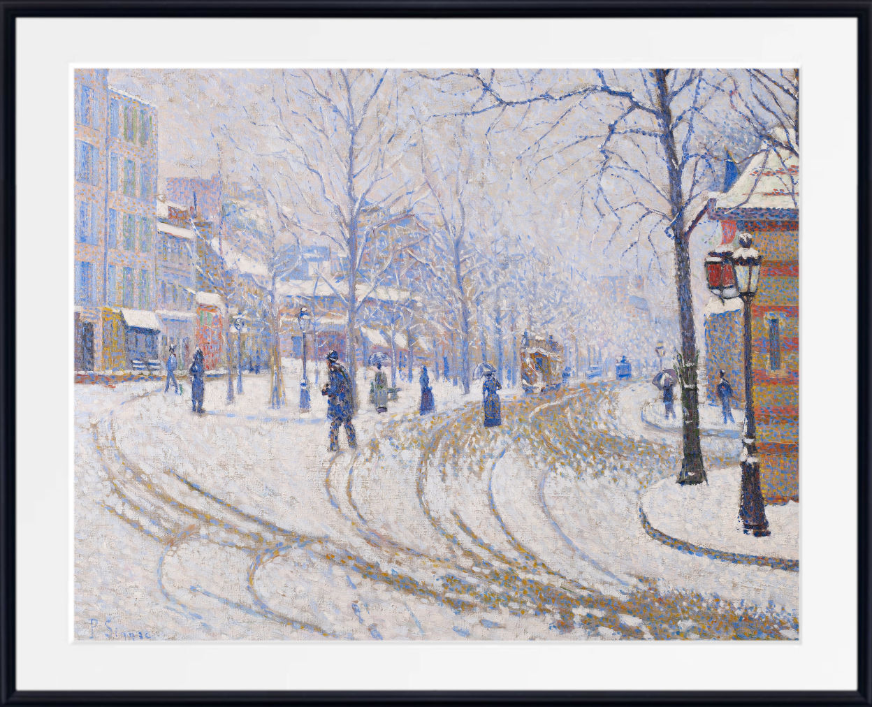 Paul Signac Fine Art Print, Snow, Boulevard de Clichy, Paris