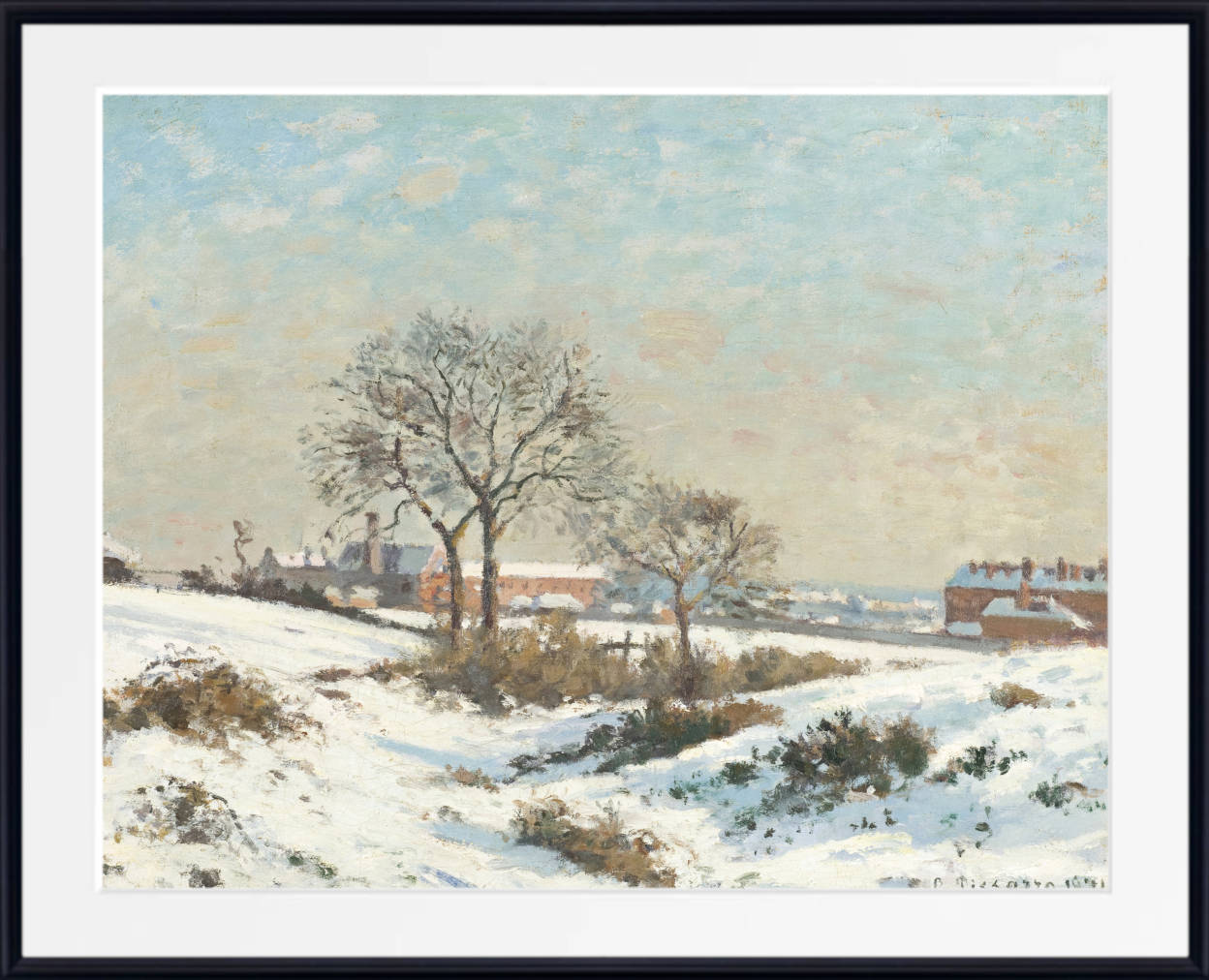 Camille Pissarro – Snowy Landscape at South Norwood (1871) | Fine Art Print