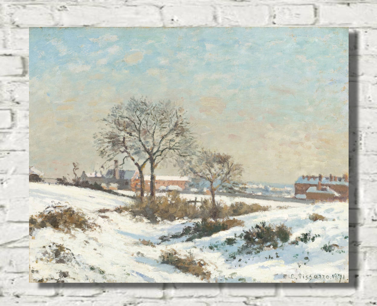 Camille Pissarro – Snowy Landscape at South Norwood (1871) | Fine Art Print