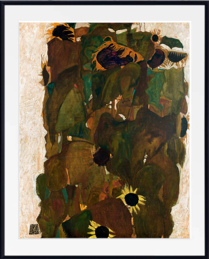 Egon Schiele Print, Sunflowers I (1911)