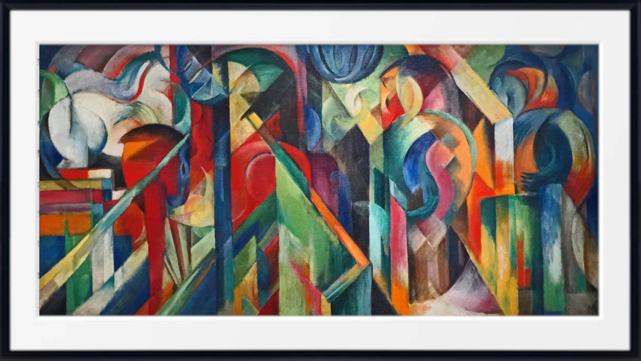 Franz Marc Abstract Fine Art Print, Stables