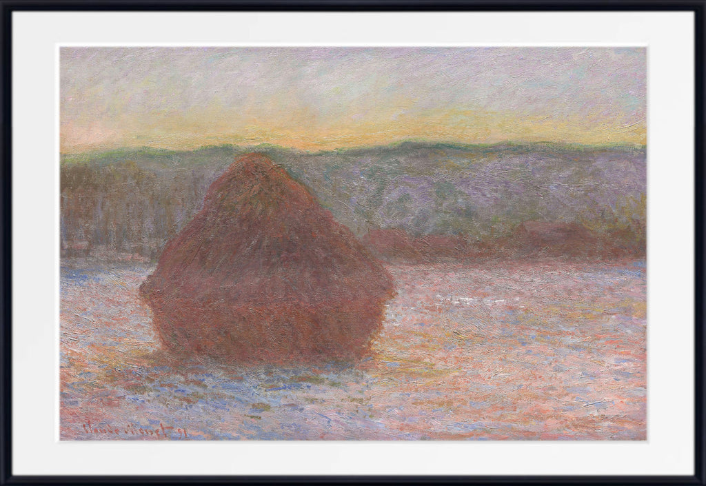 Stack of Wheat (Thaw, Sunset) by Claude Monet