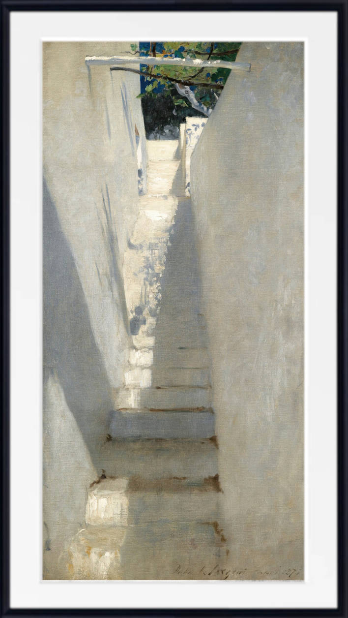 John Singer Sargent Print, Staircase In Capri ( 1878)