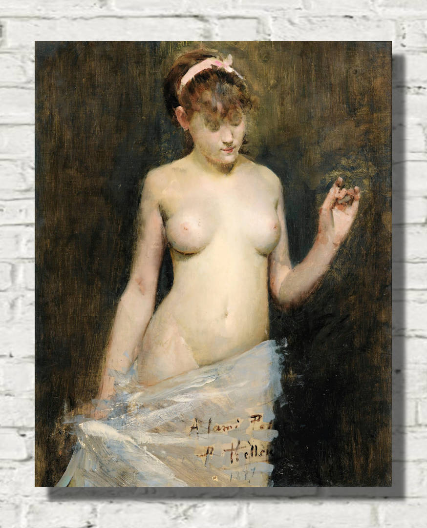 Paul-César Helleu Print, Standing Nude (1877)