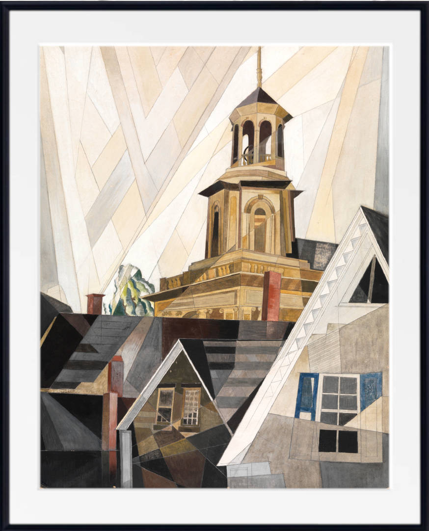 Charles Demuth Print, Steeple of the old Episcopal Church at Provincetown (MA)