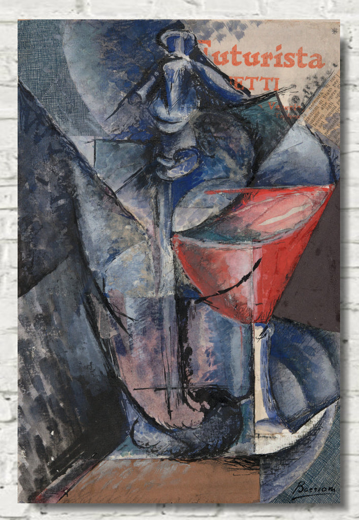 Still Life, Glass and Siphoni, Umberto Boccioni