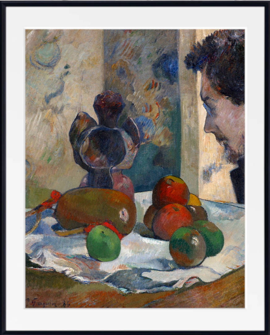 Paul Gauguin Print : Still Life With Profile Of Laval (1886)