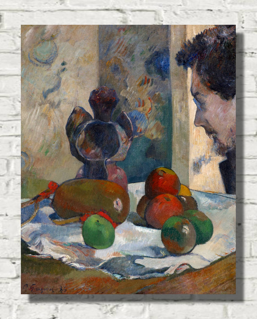 Paul Gauguin Print : Still Life With Profile Of Laval (1886)