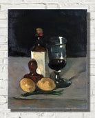 Paul Cézanne Print, Still Life with Bottle, Glass, and Lemons (1867)