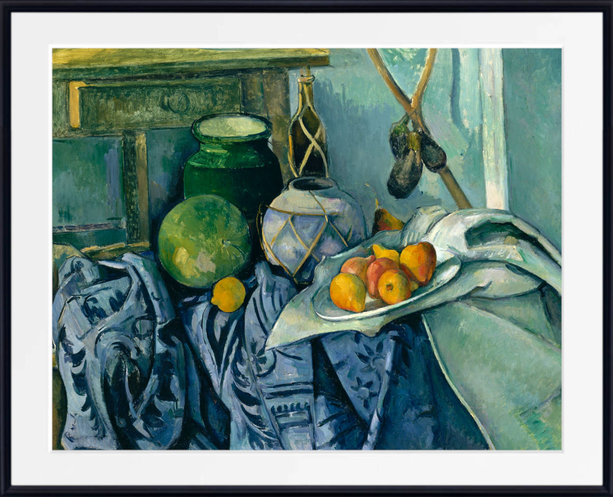 Paul Cézanne Print, Still Life with a Ginger Jar and Eggplants (1893)