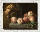 Alexandre Desportes Print, Still life with peaches and partridge (1716)