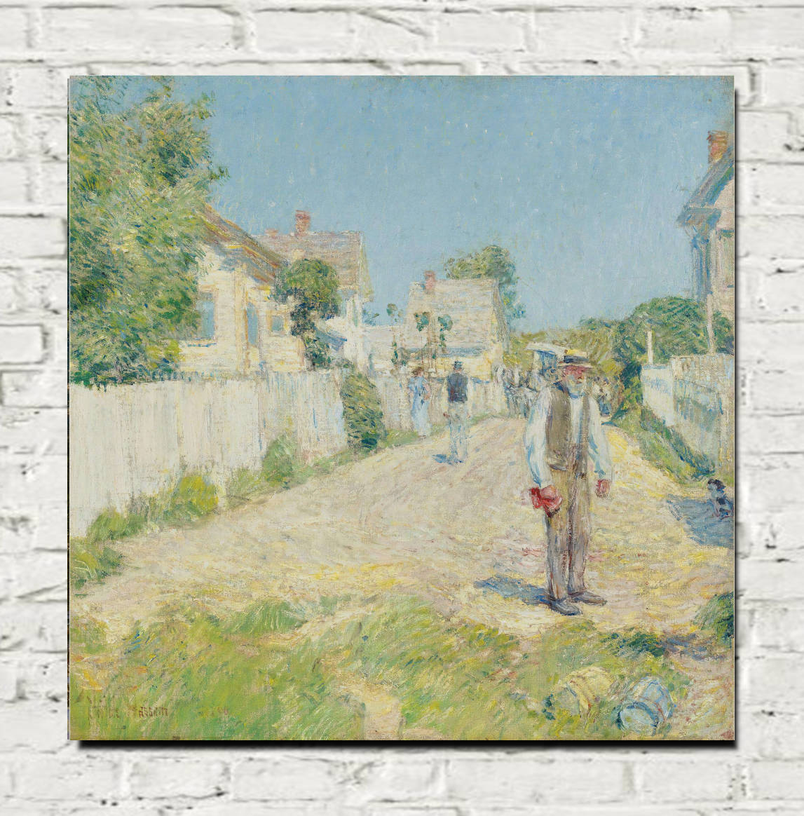 Frederick Childe Hassam Print : Street In Gloucester (1896)