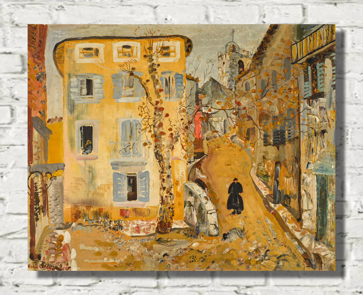 Boris Grigoriev Print, Street Scene in a Provincial Town