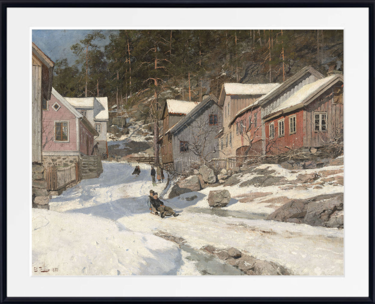 Street in Kragerø, Frits Thaulow Fine Art Print