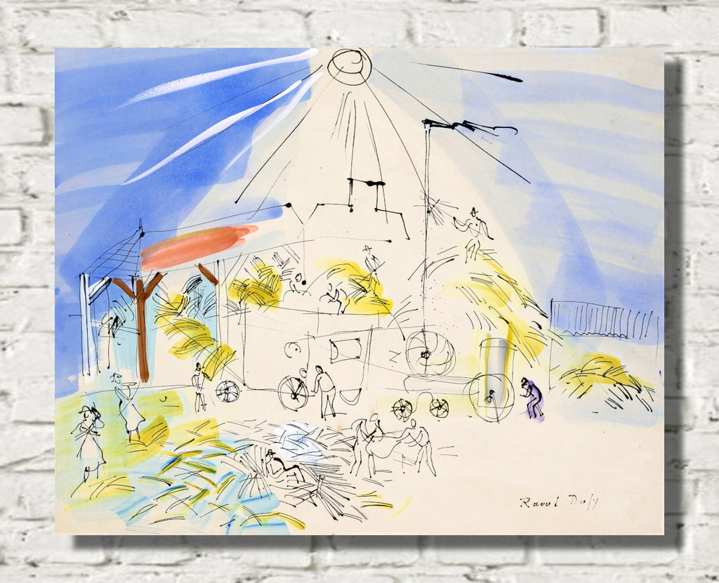 Stripping in the Sun (1943) by Raoul Dufy