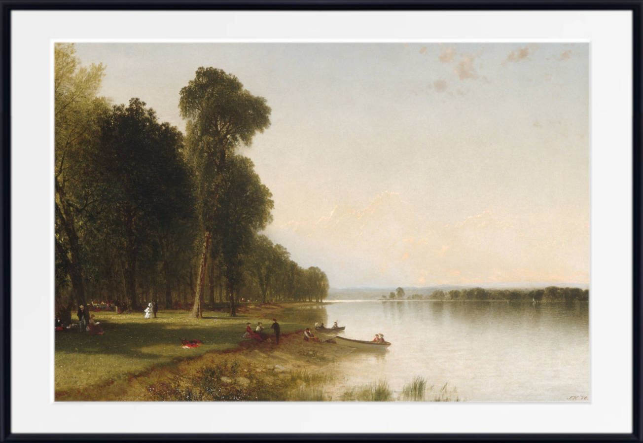 John Frederick Kensett Print, Summer Day on Conesus Lake (1870)