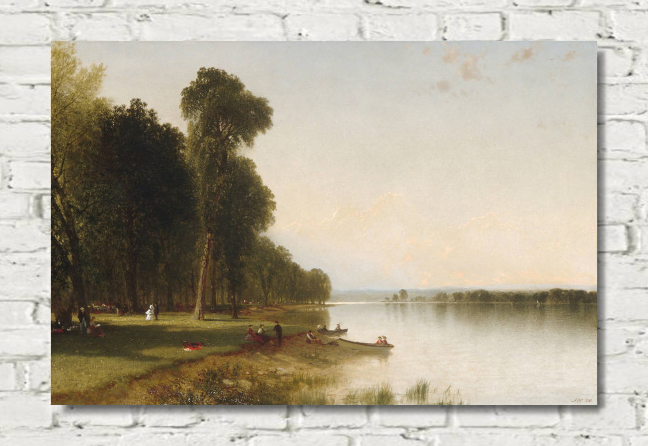 John Frederick Kensett Print, Summer Day on Conesus Lake (1870)