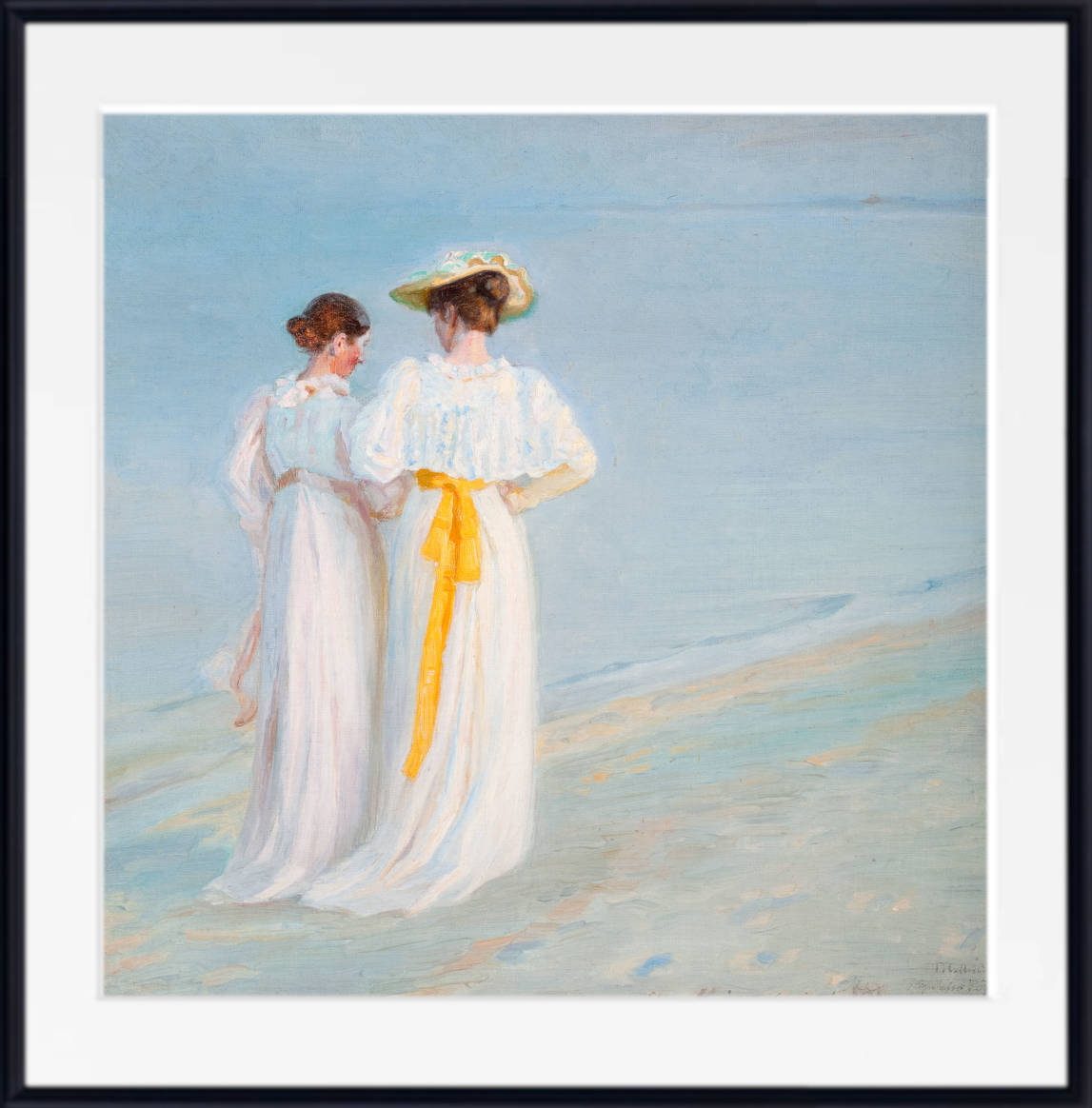 Michael Ancher Print, Summer evening on the south Beach of Skagen