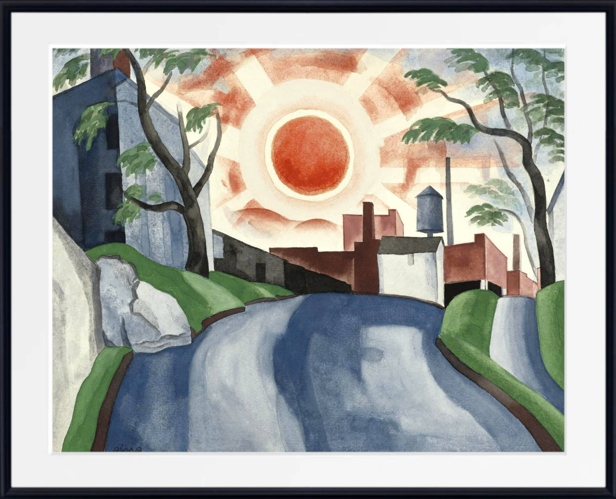 Oscar Bluemner Print, Sunset