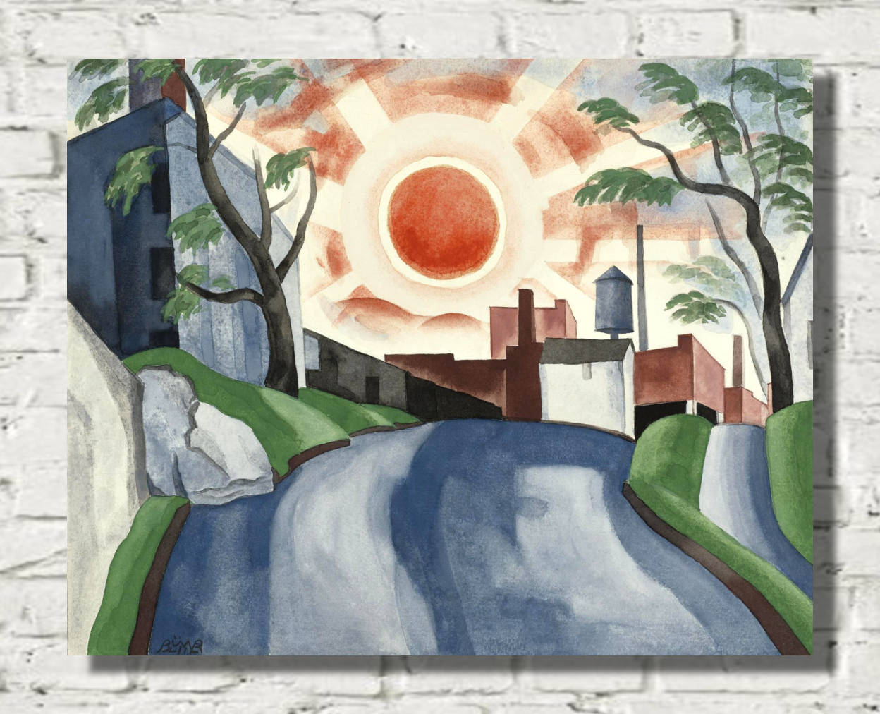 Oscar Bluemner Print, Sunset