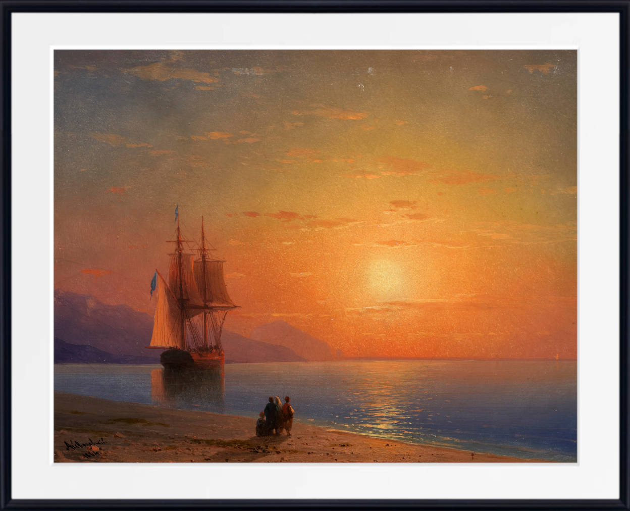 Ivan Aivazovsky Fine Art Print, Sunset at Sea