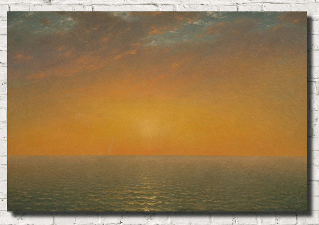 John Frederick Kensett Print, Sunset on the Sea