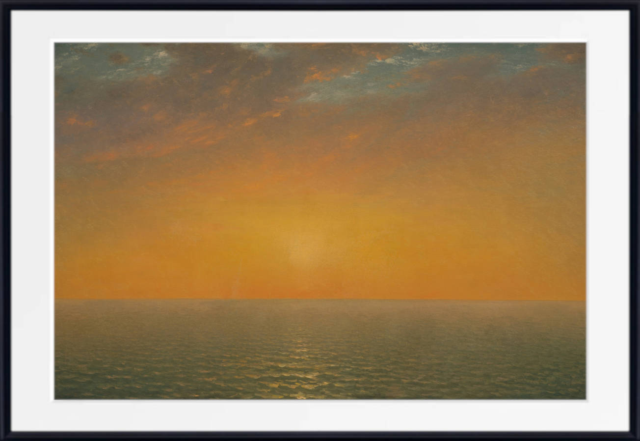 John Frederick Kensett Print, Sunset on the Sea