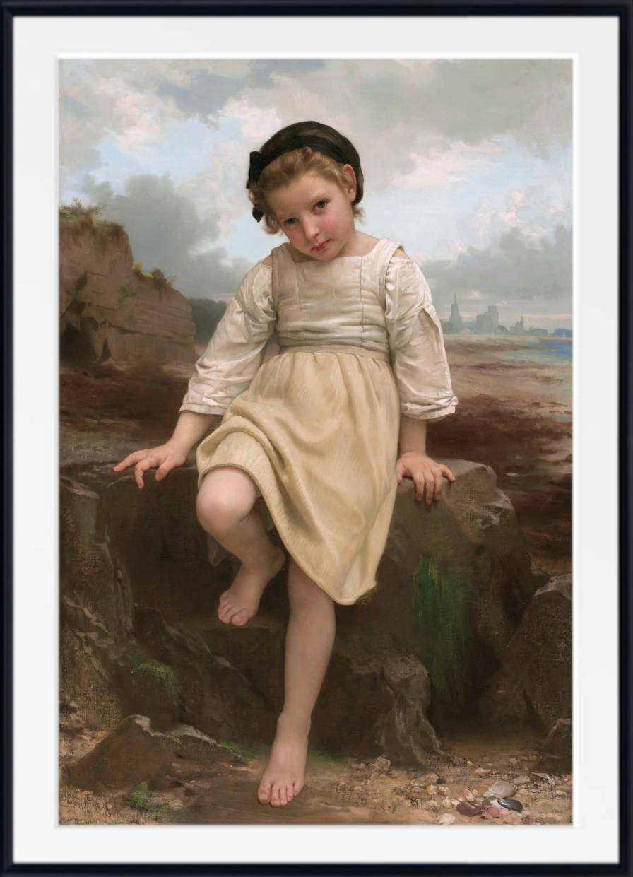 William-Adolphe Bouguereau, Fine Art Print : On The Rock