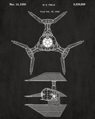 Tie Defender Blueprint Poster Patent Print Star Wars Spaceship