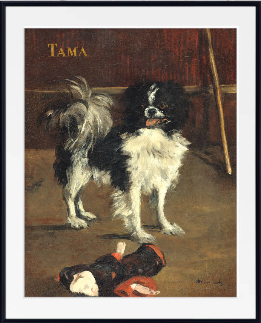 Édouard Manet Print : Tama, The Japanese Dog