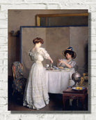 William McGregor Paxton Print, Tea Leaves (1909)