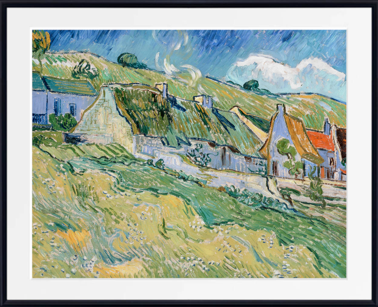 Vincent van Gogh Print, Thatched Cottages