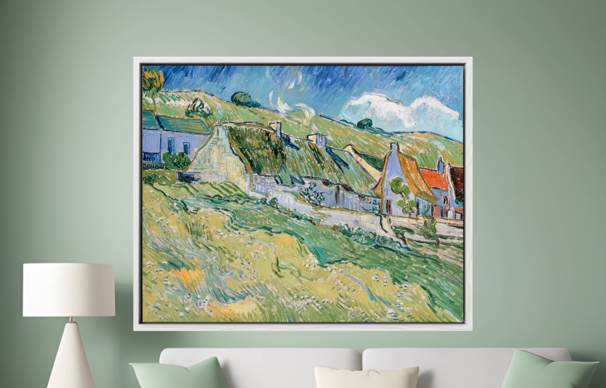 Vincent van Gogh Print, Thatched Cottages