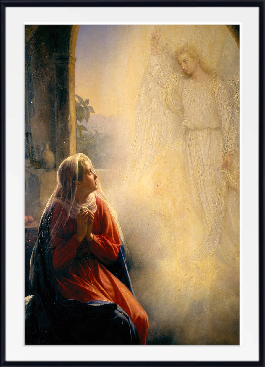 Carl Bloch Fine Art Print, The Annunciation (1890)