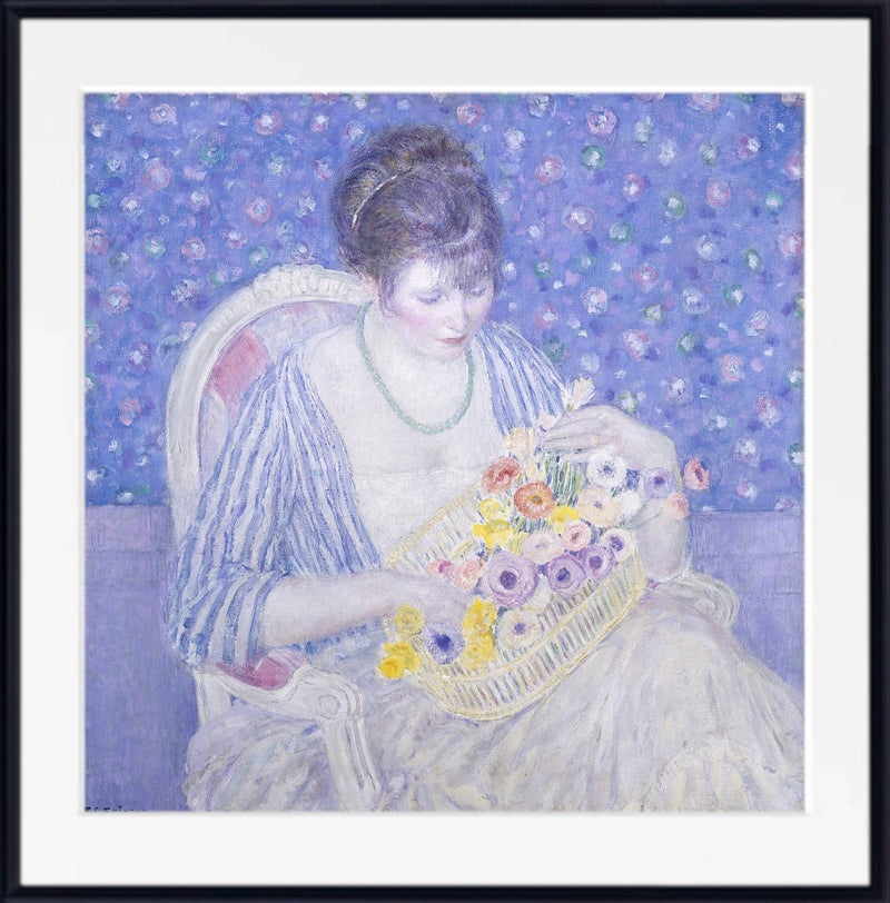 The Basket of Flowers by Frederick Carl Frieseke framed print
