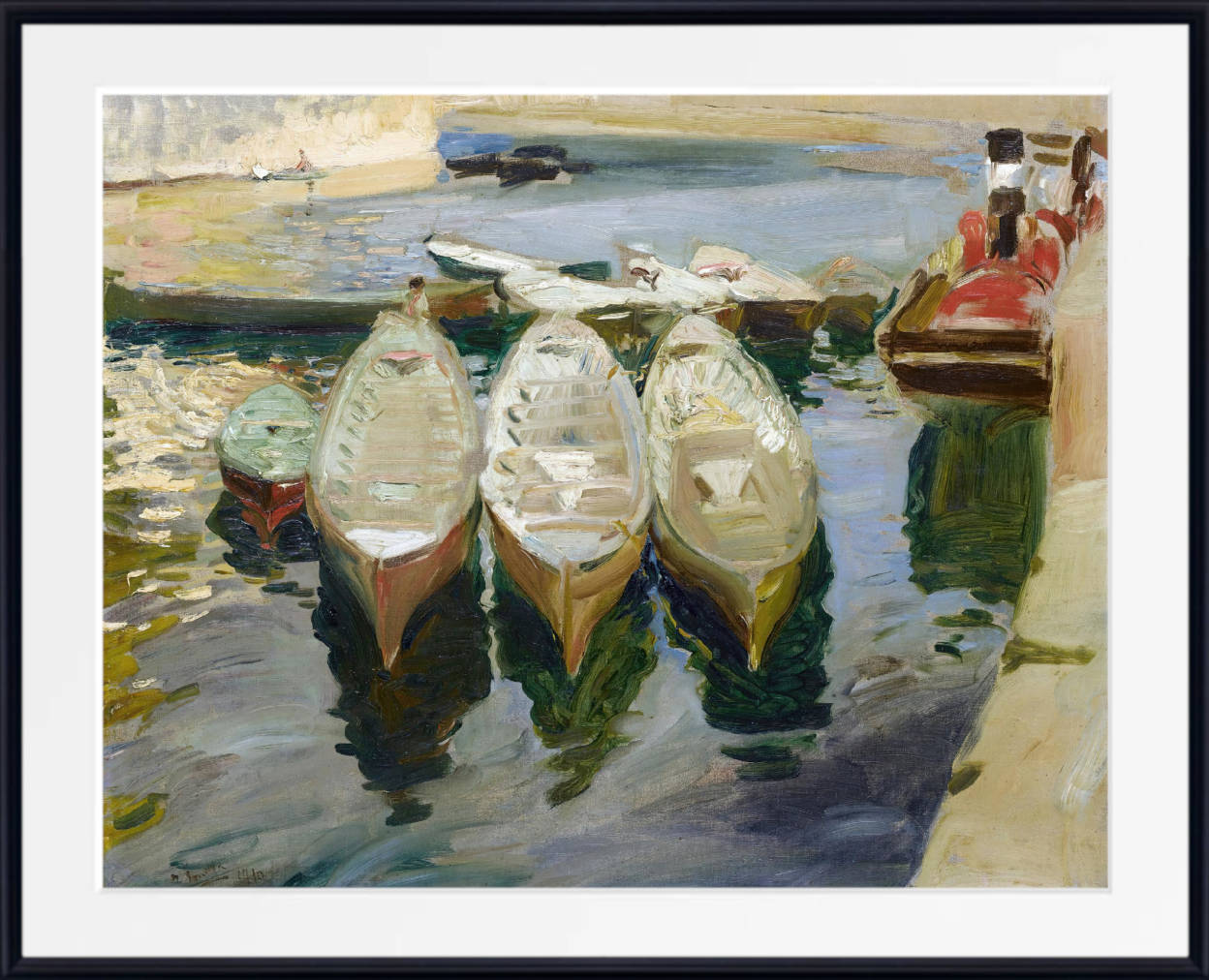 Joaquín Sorolla Print, The Basque Port of Guetaria (1910)