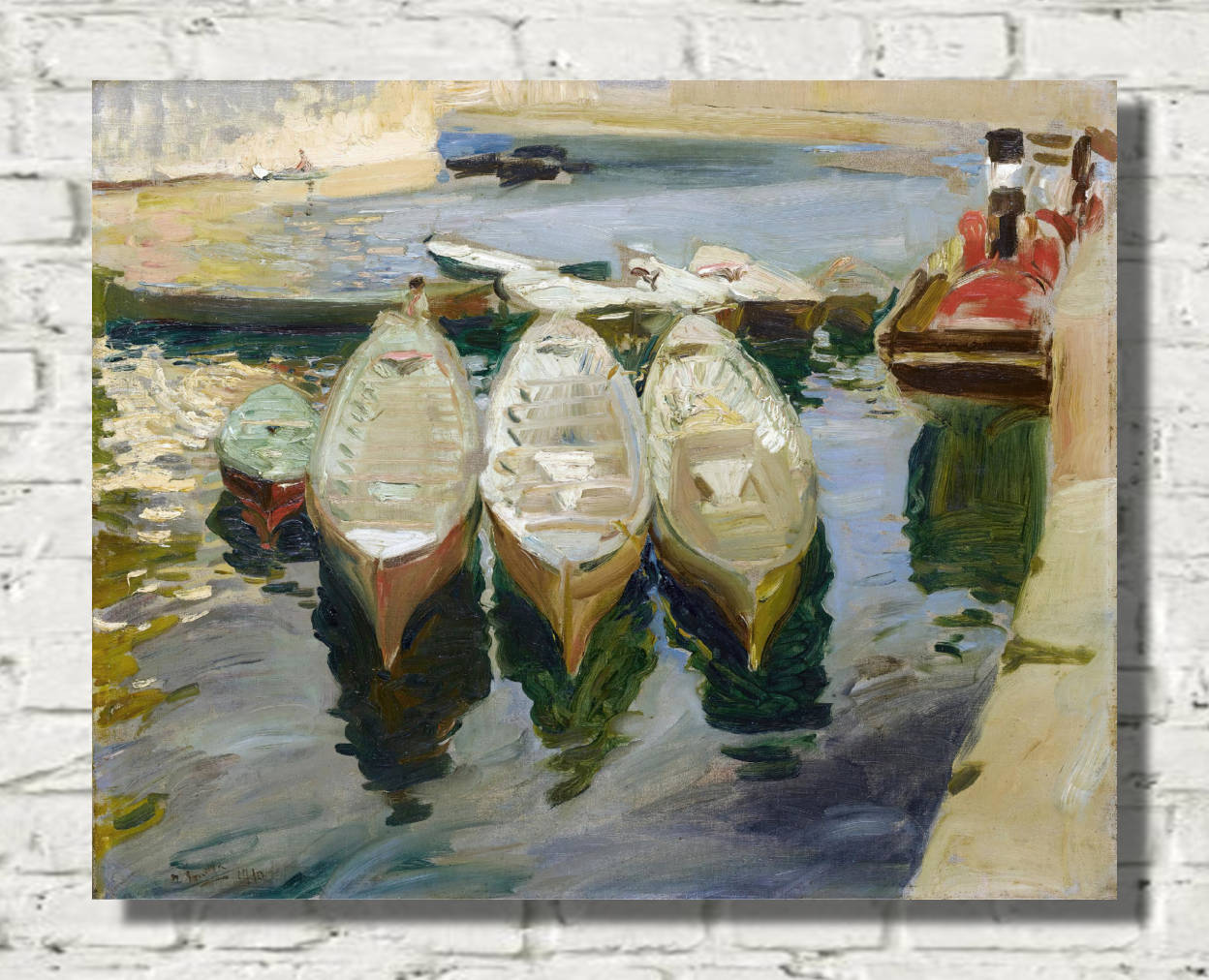 Joaquín Sorolla Print, The Basque Port of Guetaria (1910)