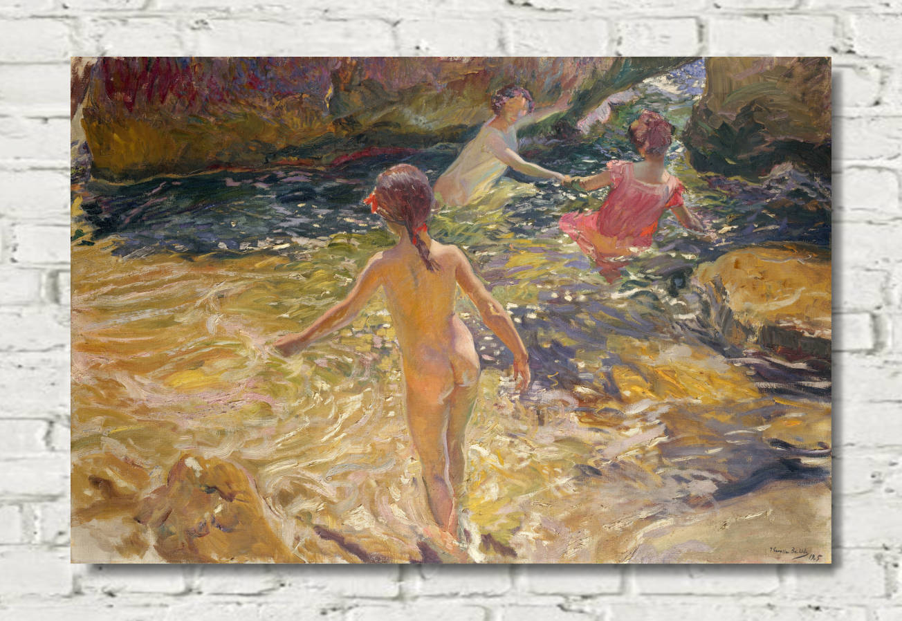 Joaquín Sorolla Print, The Bath, Jávea (1905)