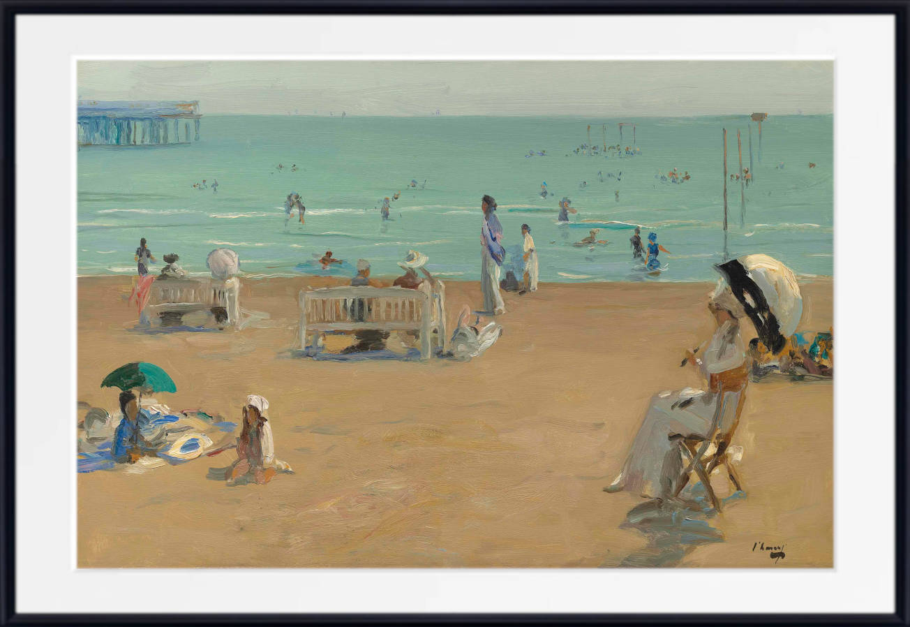 John Lavery Print, The Bathing Hour, Lido, Venice