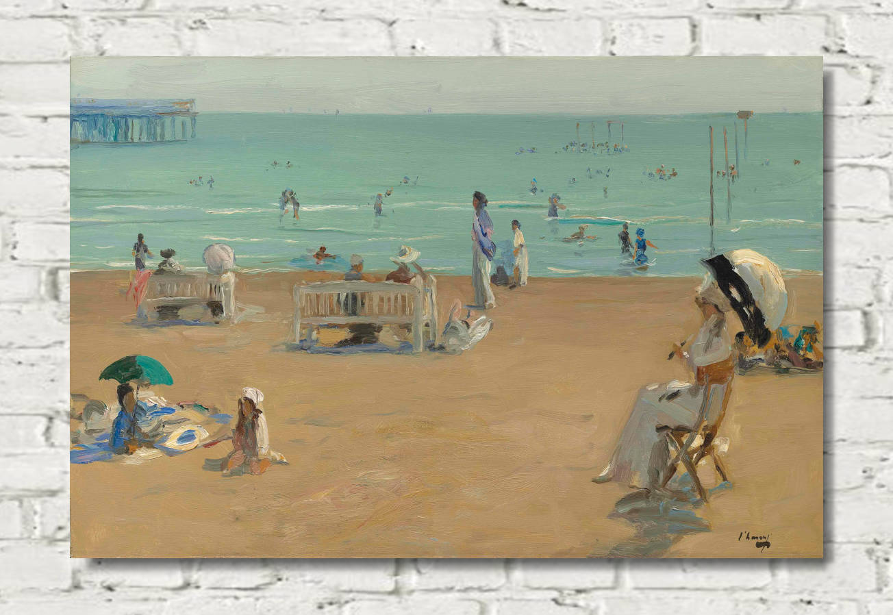 John Lavery Print, The Bathing Hour, Lido, Venice