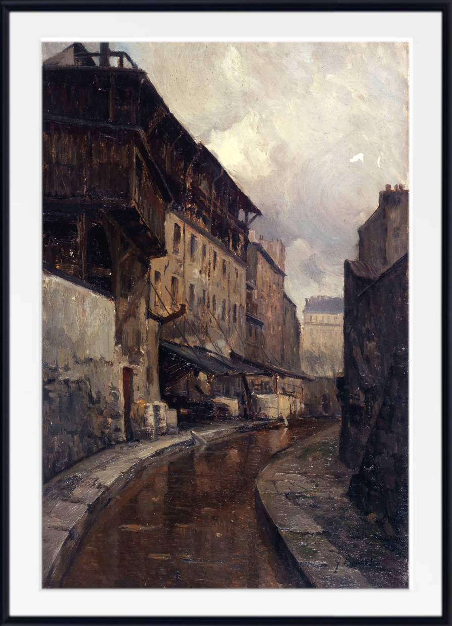 Germain Bonneton Print, The Bièvre, rue de Valence (1900)