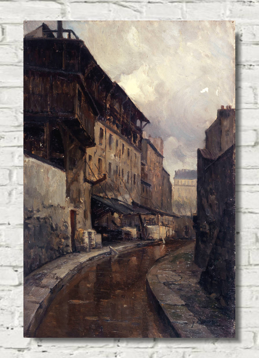 Germain Bonneton Print, The Bièvre, rue de Valence (1900)