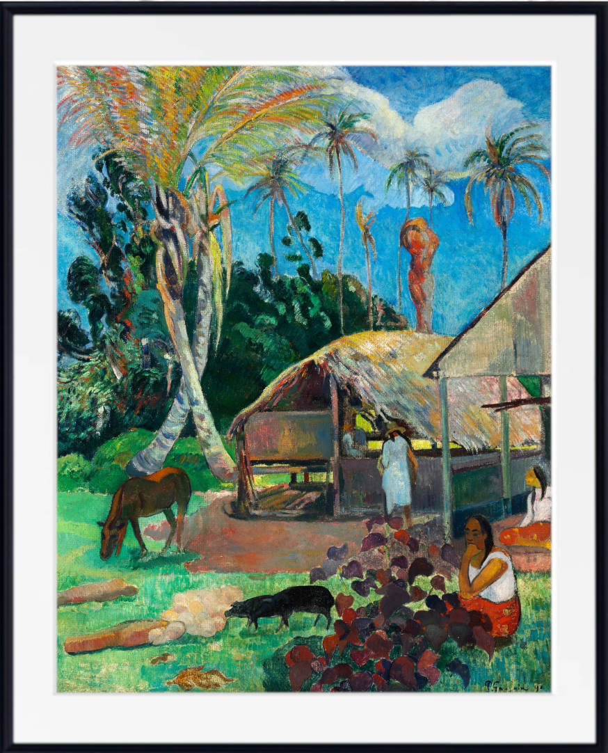 Paul Gauguin Print : The Black Pigs