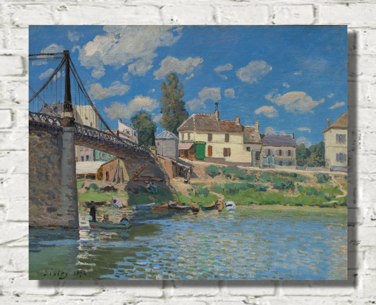 Alfred Sisley Print, The Bridge at Villeneuve-la-Garenne (1872)