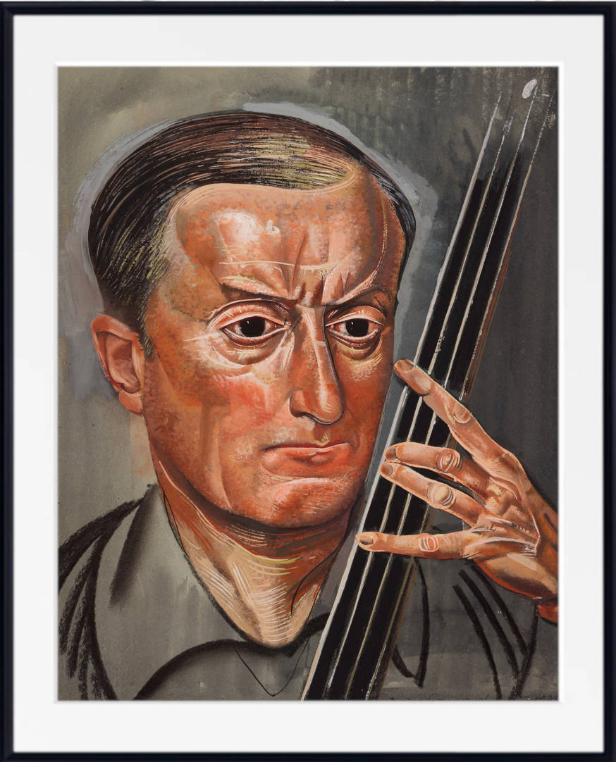 Boris Grigoriev Print, The Cellist