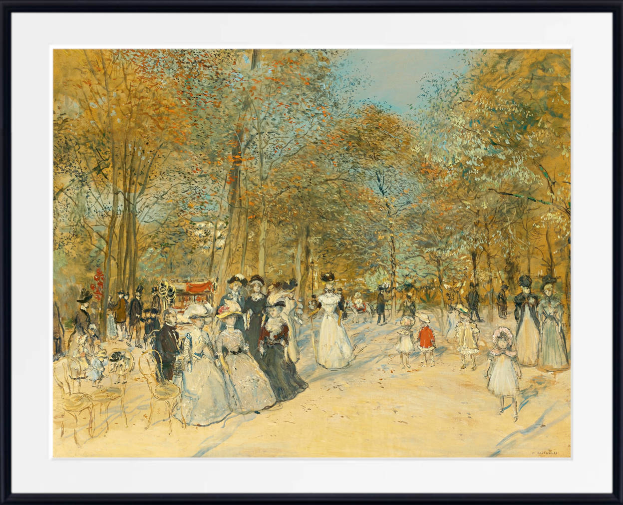 Jean-François Raffaëlli Print, The Champs-Élysées